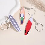 Personalised Beach Surfboard Acrylic Keychain Bag Tag with Photo Birthday Club Gift for Team Members Surf Enthusiasts