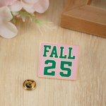 Personalized Acrylic Sorority Square Pin Badge with Initiation Season and Number Recruitment Greek Week Meeting Pride Gift for Sorors