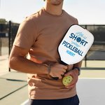 Personalised Lift Is Short Play Pickleball Multicolour Text Design Pickleball Paddle Cover with Name and Hook Game Day Birthday for Pickleball Players