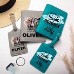 Personalizado frase de viaje de acuarela de cuero de la PU Pasaporte titular de la etiqueta de equipaje con el nombre de accesorios de viaje Regalo de cumpleaños para los amantes de los viajes