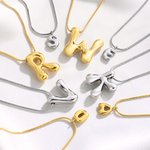 Personalizado 3D Globo Inicial Collar Dainty Joyería Cumpleaños Aniversario Regalo para Ella