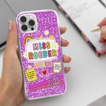 Personligt färgglatt blommigt Love Pen Notebook Design Slim Phone Case för iPhone med titel Back to School Appreciation Födelsedagspresent för lärare