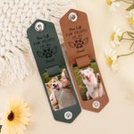 Porte-clés personnalisé en cuir PU avec nom gravé Cadeau de sympathie pour les propriétaires d'animaux de compagnie