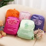 Personalized Bow Ballet Dress Waterproof Kid Backpack with Embroidered Name Back to School Birthday Gift for Girls