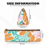 Personalised Danish Flower Pencil Case with Name Portable Stationery School Supply Back to School Gift for Kids Students