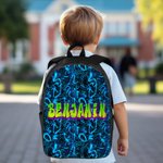 Personalised Colorful Graffiti Style Name Backpack Lunch Bag Pencil Case Set Back to School Birthday Gift for Boys Girls Students