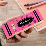 Gepersonaliseerd Cartoon Leraar Karakter Schoolbord Whiteboard Krijt Gum Cleaner met 2 Whiteboard Markers Docent's Day Gift voor leraren Opvoeders