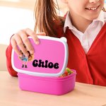 Personalized Cartoon Boy Girl Character Multicolour Food-Grade Safe Lunch Box with Name Back to School Birthday Gift for Kids