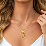 Personalizado 3D Globo Inicial Collar Dainty Joyería Cumpleaños Aniversario Regalo para Ella