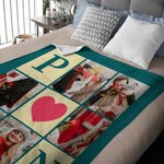 Personalisierte 6 Fotos Collage erste weiche Decke Home Decor Jahrestag Geburtstag Geschenk für Familie Paare