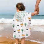 Toalla de playa personalizada con capucha y nombre Fiesta en la piscina Fiesta en la playa Regalo esencial de cumpleaños Día del niño para niños Niñas