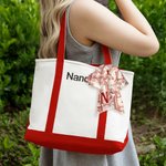 Personalized Embroidered Name Durable Boat Tote Bag Travel Daily Use Birthday Gift for Family Friend