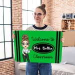 Personalised Welcome to Classroom Pencil Crayon Cartoon Character Durable Non-Slip Doormat with Name Appreciation Back to School Gift for Teachers