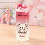 Borraccia da 355ml personalizzata con nome stelle e animali in stile cartone animato regalo ideale per compleanni e viaggi quotidiani per bambini