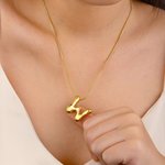 Personalizado 3D Globo Inicial Collar Dainty Joyería Cumpleaños Aniversario Regalo para Ella