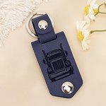 Gepersonaliseerde Drive Safe I Trucking Love You Auto Ontwerp Foto PU Lederen sleutelhanger met gegraveerde naam Verjaardag Verjaardagscadeau voor autobezitters