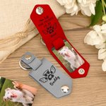 Porte-clés personnalisé en cuir PU avec nom gravé Cadeau de sympathie pour les propriétaires d'animaux de compagnie