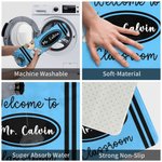 Personalised Welcome to Classroom Pencil Crayon Cartoon Character Durable Non-Slip Doormat with Name Appreciation Back to School Gift for Teachers