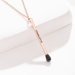 Personalizada Matchstick Collar con texto grabado esmalte Joyería Cumpleaños Aniversario Fiesta Regalo para las mujeres