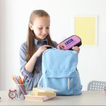 Estuche de lápices personalizado de doble capa impermeable con personaje de dibujos animados 3D nombre y texto regalo de vuelta al cole para niños