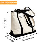 Personalized Embroidered Name Durable Boat Tote Bag Travel Daily Use Birthday Gift for Family Friend