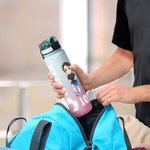 Botella de agua deportiva de 32 oz con nombre y marcador de tiempo Regalo de cumpleaños de equipo para los amantes del baloncesto y el fútbol