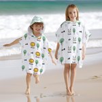 Toalla de playa personalizada con capucha y nombre Fiesta en la piscina Fiesta en la playa Regalo esencial de cumpleaños Día del niño para niños Niñas