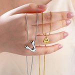 Personalizado 3D Globo Inicial Collar Dainty Joyería Cumpleaños Aniversario Regalo para Ella