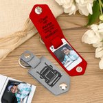 Gepersonaliseerde Drive Safe I Trucking Love You Auto Ontwerp Foto PU Lederen sleutelhanger met gegraveerde naam Verjaardag Verjaardagscadeau voor autobezitters