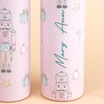 Personalized Pink Nutcracker Fairy Tale Character Insulated 20 oz Skinny Tumbler with Name and Straw Birthday Christmas Gift for Girls