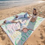 Personalized Multicolor Word Cloud Quick Dry Oversized Beach Blanket with Name Summer Vacation Travel Beach Party Birthday Gift for Women Men