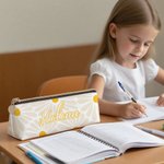 Personalised Danish Flower Pencil Case with Name Portable Stationery School Supply Back to School Gift for Kids Students