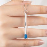 Personalizada Matchstick Collar con texto grabado esmalte Joyería Cumpleaños Aniversario Fiesta Regalo para las mujeres