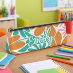 Personalised Danish Flower Pencil Case with Name Portable Stationery School Supply Back to School Gift for Kids Students