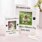 Personalisiertes Haustier-Foto-ABS-Baustein-Puzzle mit Namen und Texten Schreibtischdeko Geburtstag Jubiläen Erinnerungsgeschenk für Tierliebhaber