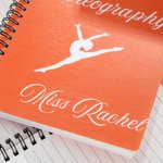 Personalized Dance Choreography Dancer Silhouette A5 Notebook with Name Competition Day Back to School Birthday Gift for Dance Lovers Students