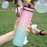 Personalisierte Softball Baseball Cartoon Charakter 32 oz Motivations Sport Wasserflasche mit Namen und Zeit Marker Geburtstag Geschenk für Sportliebhaber