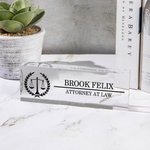 Henkilökohtainen Balance Scale akryyli nimi merkki asema Desk koristelu kiitollisuus syntymäpäivälahja lakimies oikeudellinen henkilökunta