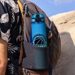 Personalisierte Ball-Motiv Sport Trinkflasche 1000 ml mit Skala und Namen Geburtstag Spieltag Geschenk für Sportbegeisterte Teammitglieder