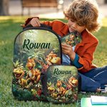 Personalized Cartoon Dinosaur Fantasy Unicorn Backpack Lunch Bag Pencil Case Set with Name Back to School Birthday Gift for Boys Girls