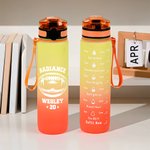 Personalisierte Ball-Motiv Sport Trinkflasche 1000 ml mit Skala und Namen Geburtstag Spieltag Geschenk für Sportbegeisterte Teammitglieder