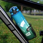 Pelota de bádminton personalizada 32 oz Botella de agua deportiva motivacional con marcador de tiempo y nombre Regalo de cumpleaños para entusiastas del deporte