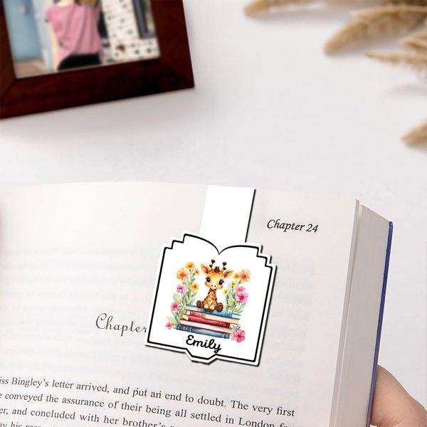 Personalised Cute Animal Magnetic Bookmark Clip with Name Reading Stationery Supplies Back to School Gift for Book Lovers Bookworms
