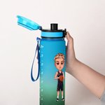 Gepersonaliseerde Cartoon Basketbal Jongen 32 oz Verloop Sport Waterfles met Naam en Tijd Marker Match Day Verjaardagscadeau voor Gym Sportliefhebbers