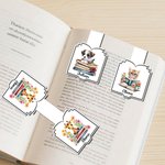 Personalized Cute Animal Magnetic Bookmark Clip with Name Reading Stationery Supplies Back to School Gift for Book Lovers Bookworms