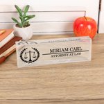 Henkilökohtainen Balance Scale akryyli nimi merkki asema Desk koristelu kiitollisuus syntymäpäivälahja lakimies oikeudellinen henkilökunta