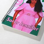 Personalizzato 1908 Fashion Sorority Sisters A5 Taccuino a spirale con nome Registrazione Accessorio Compleanno Sorority Founders' Day Regalo per sorelle amiche