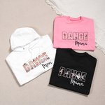 Personalized 5 Photos Collage Dance Mom Cheer T-shirt Sweatshirt Hoodie with Title Birthday Team Gift for Dance Lover Women