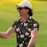 Personlig golf tema ansiktsfoto andningsbar polotröja med Lucky Number Rolig golfklubb födelsedagspresent för golfspelare