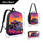 Personalized Cartoon Dinosaur Fantasy Unicorn Backpack Lunch Bag Pencil Case Set with Name Back to School Birthday Gift for Boys Girls